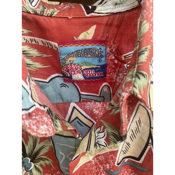 REYN SPOONER Cocktail Short Sleeve Button Cotton Hawaiian Shirt Men Size L - Picture 4 of 5